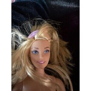 2015 MATTEL BARBIE Blonde Hair Fashion Doll & Pink Head Band Nude